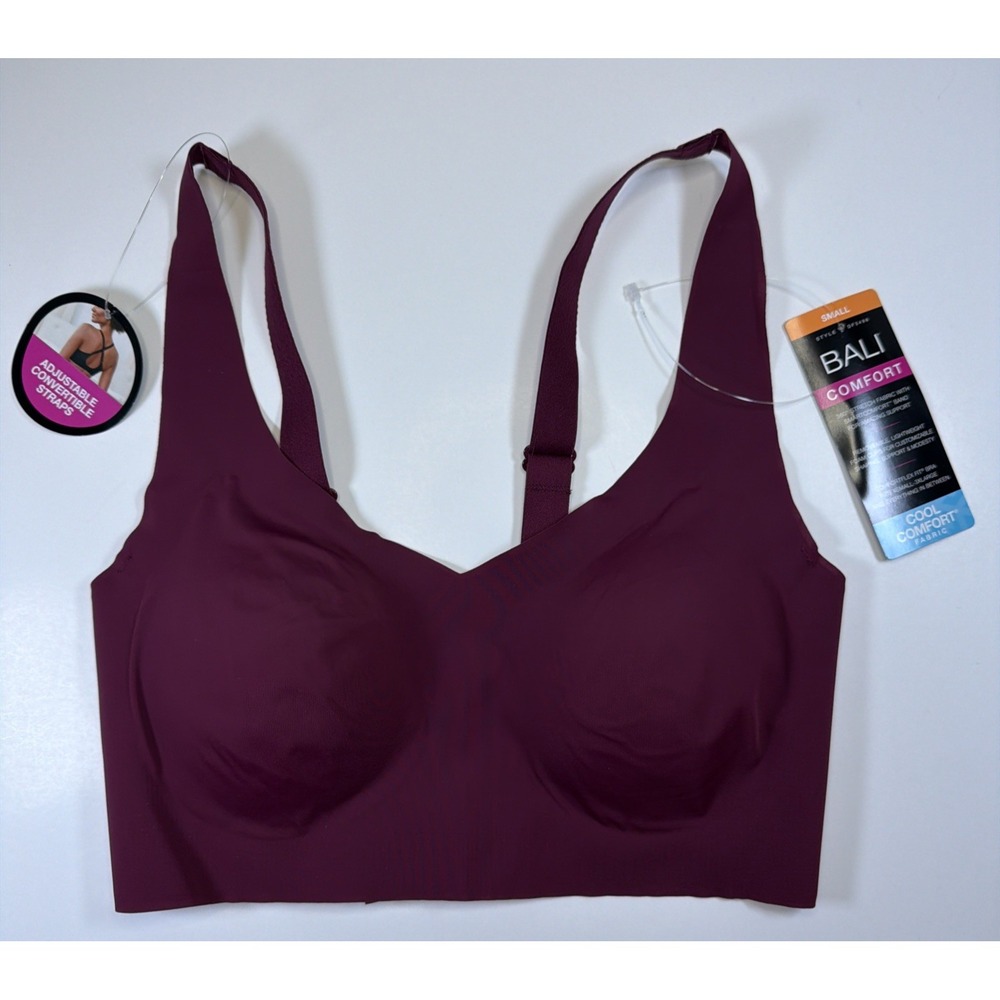 Bali Women's Comfort Revolution EasyLite Back Close Wirefree Bra DF3496 S NWT